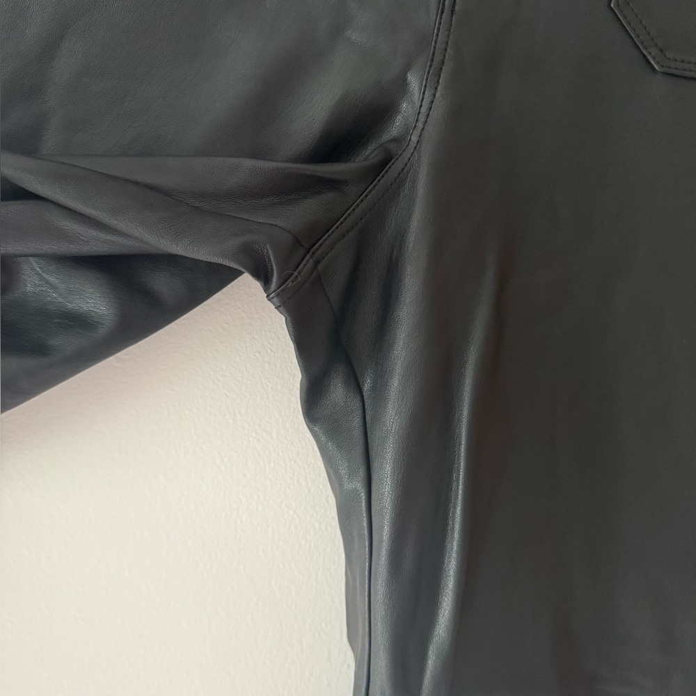 Anthro Maeve Colette Wide Leg Vegan Leather Pants - Picture 6 of 16